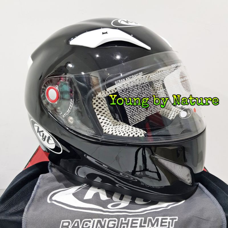Helm Full Face KYT C4 Tech Solid Black