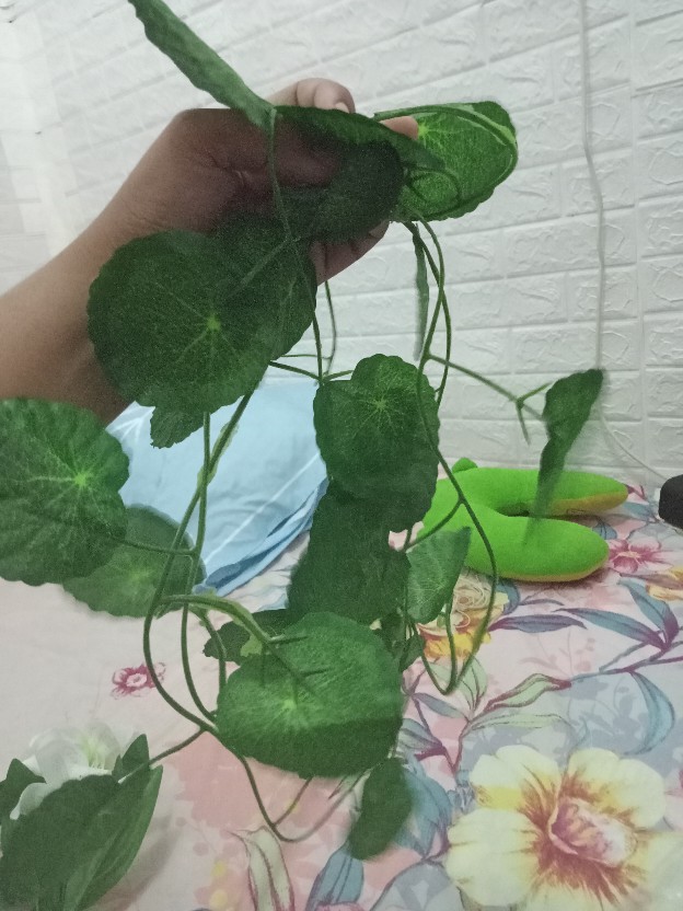 Daun Rambat Plastik Palsu Artificial Hiasan Dekorasi Dinding/daun Artificial