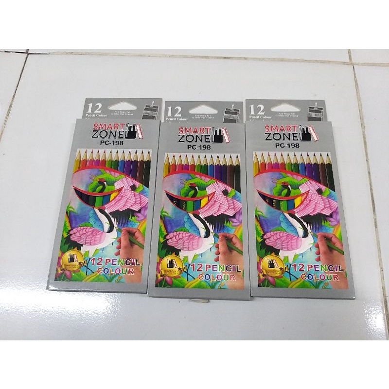 

PENSIL 12 WARNA PANJANG SMART ZONE PC-198 BERKUALITAS / PENSIL WARNA PANJANG SMART ZONE