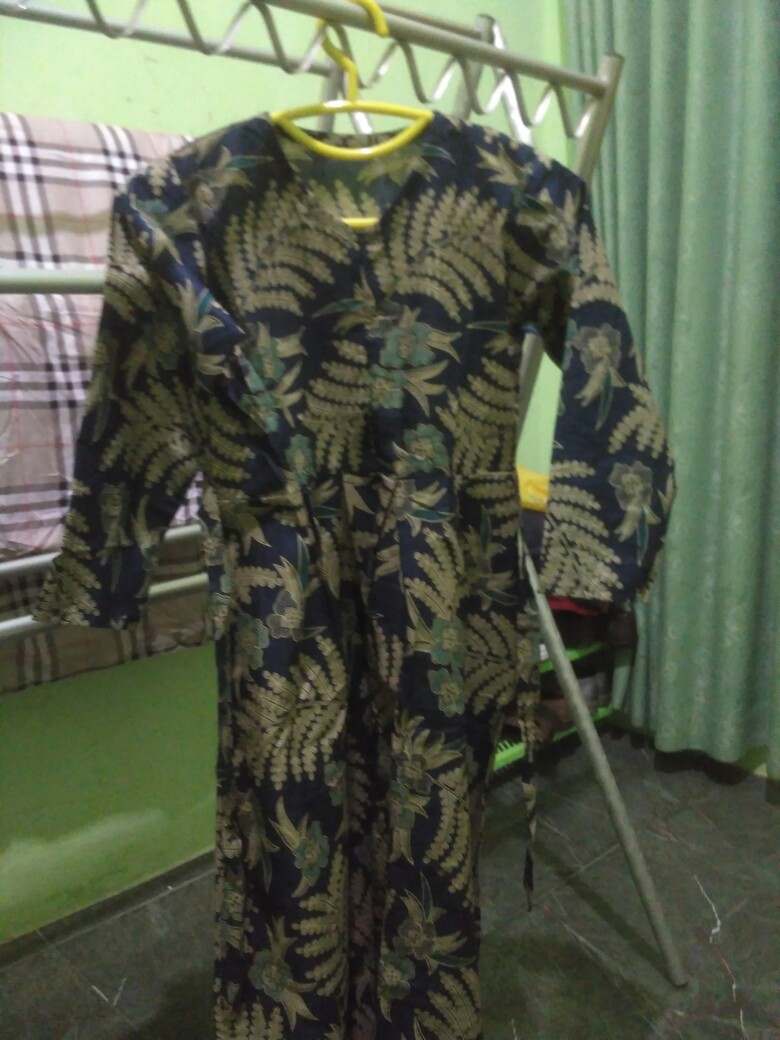 Couple Gamis Keluarga Batik Famili Sarimbit Ibu Ayah Dan Anak, Couple Batik Murah Seragam