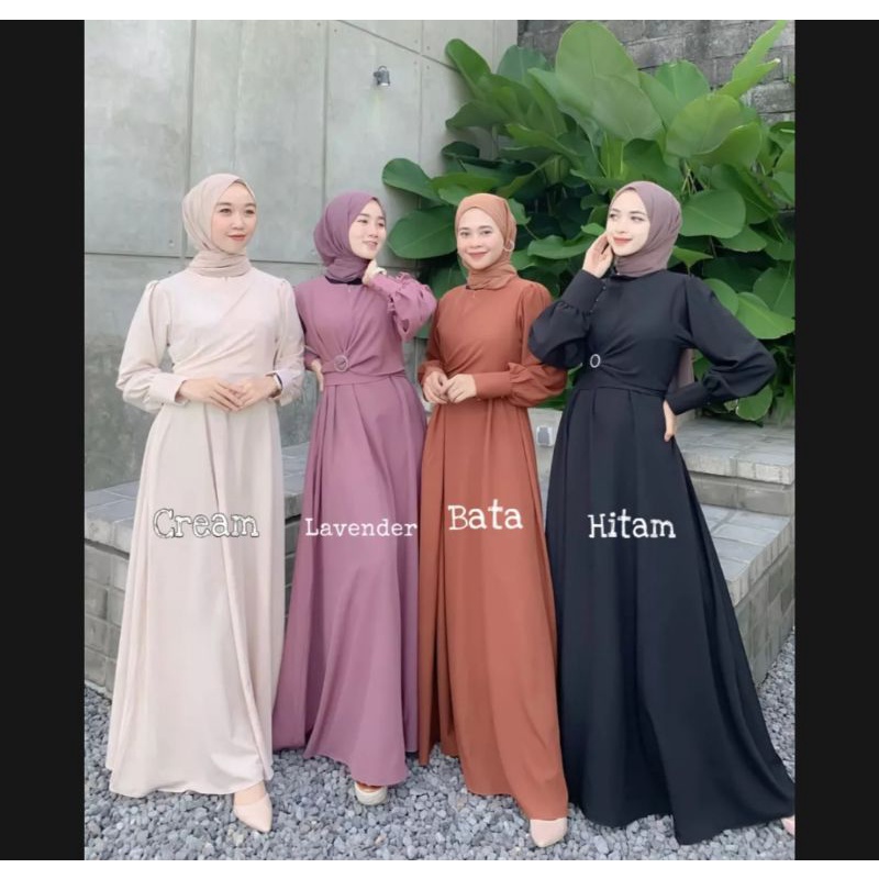 GAMIS PESTA/GAMIS COUPLE / GAMIS KEMBARAN / GAMIS BESTIE TERBARU TERMURAH ELEGAN POLOS SIMPLE