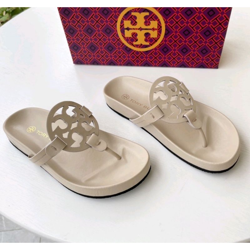 Tory Burch Off White Classic Wide Thick Bed Flip Flops STB22-06