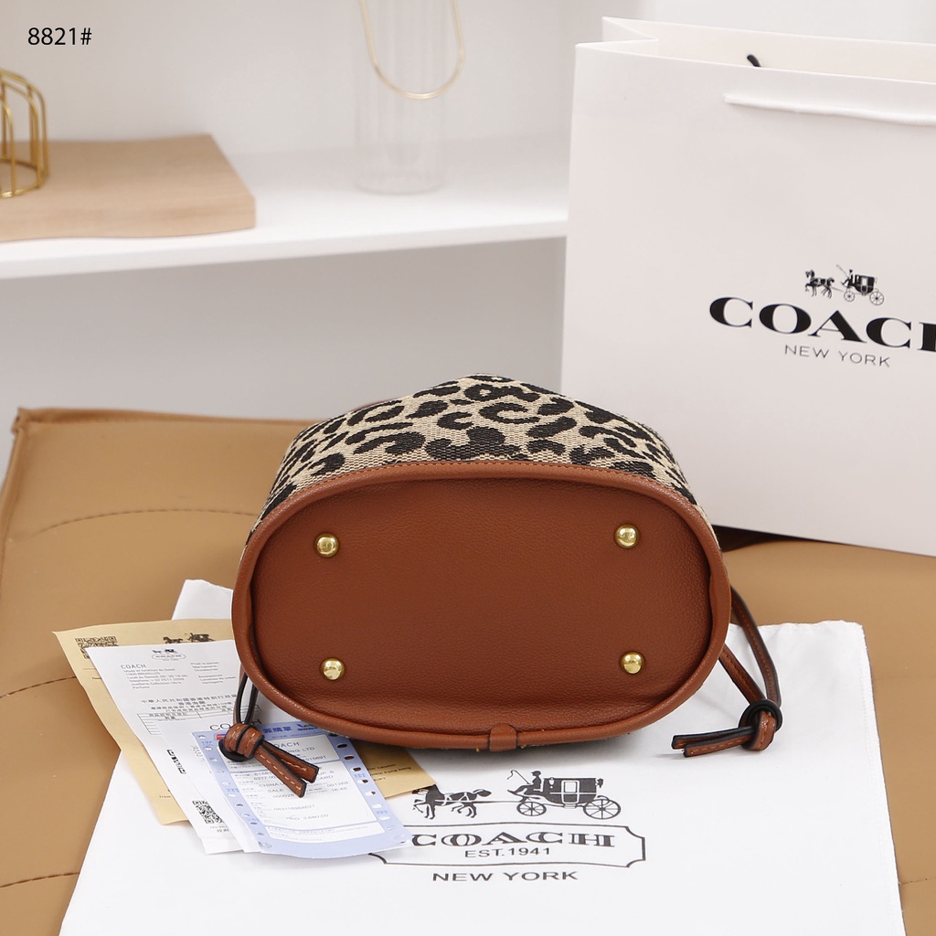 Coach Bucket Leopard #8821