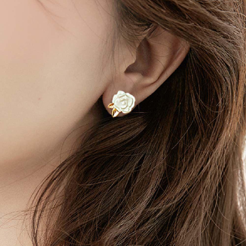 Mxbeauty Bunga Ear Studs Fashion Pesta Pernikahan Perhiasan Aksesoris Flowers Ear Clip