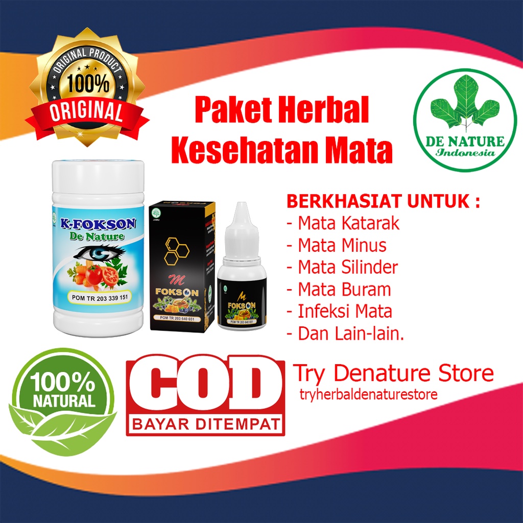 K-Fokson K Fokson Kfokson De Nature Denature Bonus Fokson Obat Sakit Mata Rabun Katarak Silinder Mat