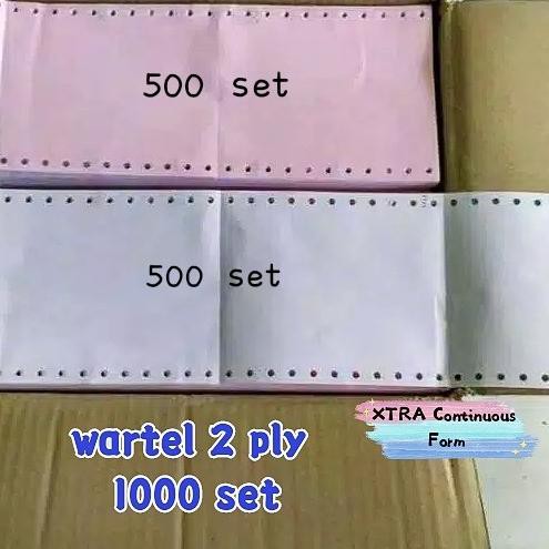 

♩ Kertas WARTEL 2ply Continuous Form 1/4 letter ➾