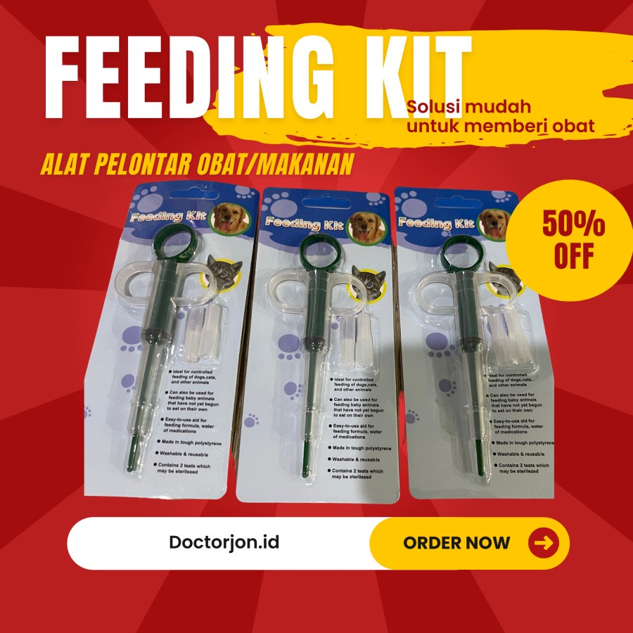 Alat pelontar Obat / makanan kucing anjing | feeding kit | Spet Spuit | Alat Bantu Minum / Hewan Peliharaan