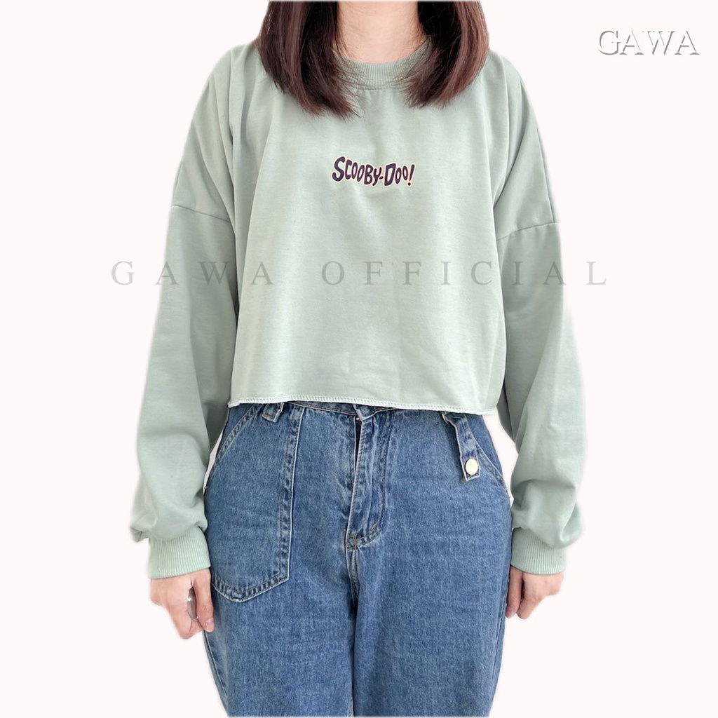 SWEATER CROP SCOOBY DOO WANITA GAWAOFFICIAL