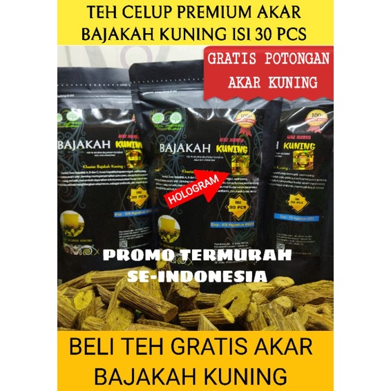 

TEH CELUP AKAR BAJAKAH KUNING 30 PCS ORIGINAL PREMIUM ASLI KALIMANTAN BONUS CACAHAN