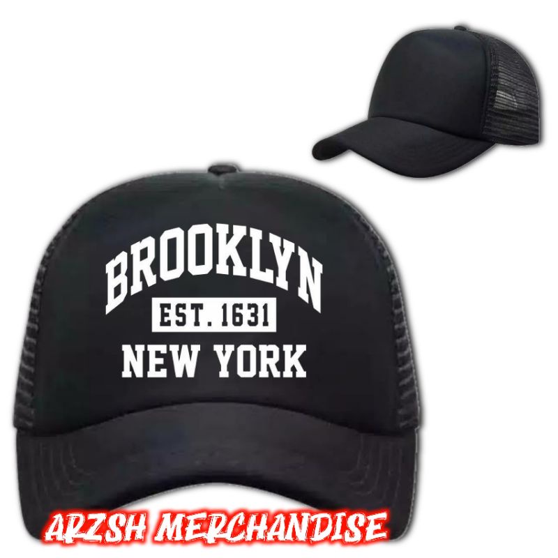 Topi Brooklyn New York - Topi Trucker Jaring Brooklyn New York