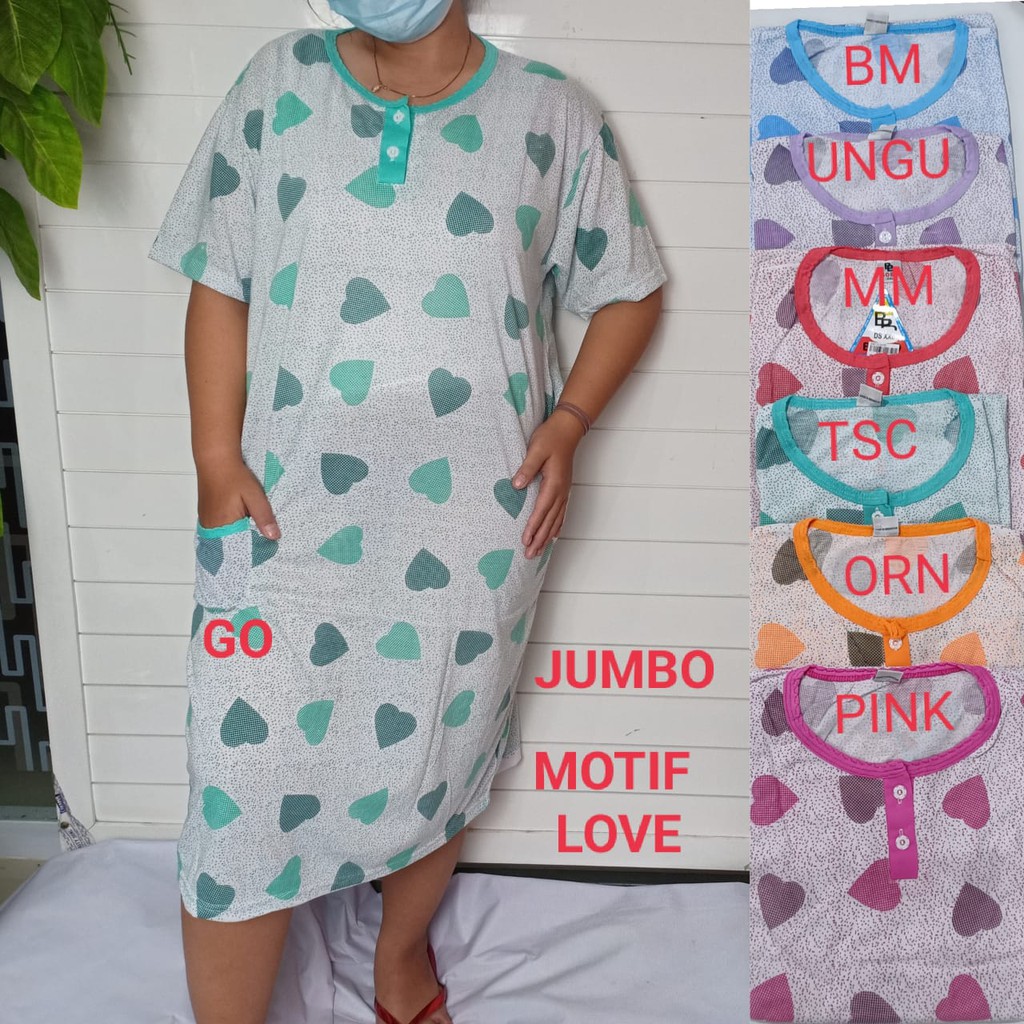 gof DASTER BOBO JUMBO Pakaian Wanita Casual Santai Motif Busui Baju Tidur