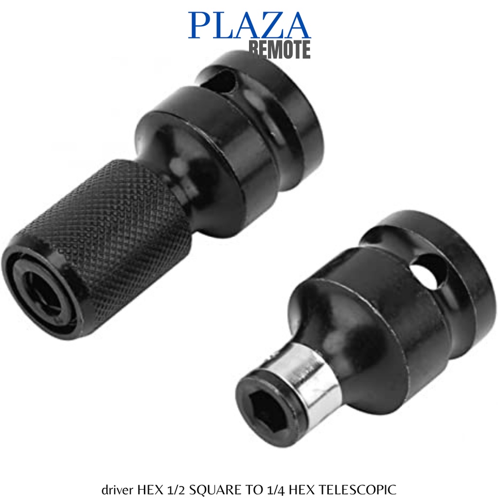 DRIVER HEX SOCKET ADAPTOR KONEKTOR 1/2&quot; SQUARE TO 1/4&quot; HEX MAGNETIC