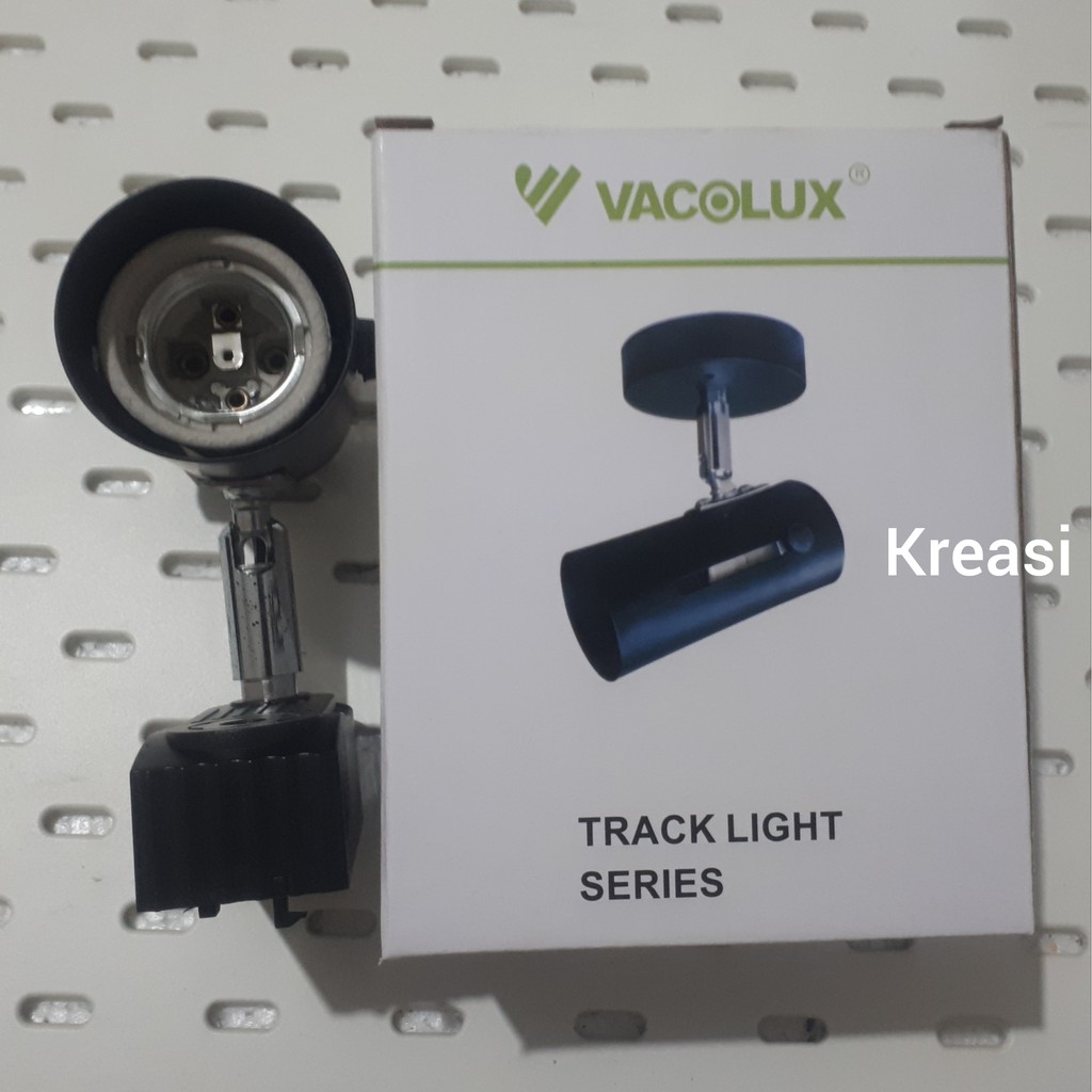 KAP LAMPU SOROT SPOT TRACK LIGHT RELL VACOLUX FITTING E27 - HITAM