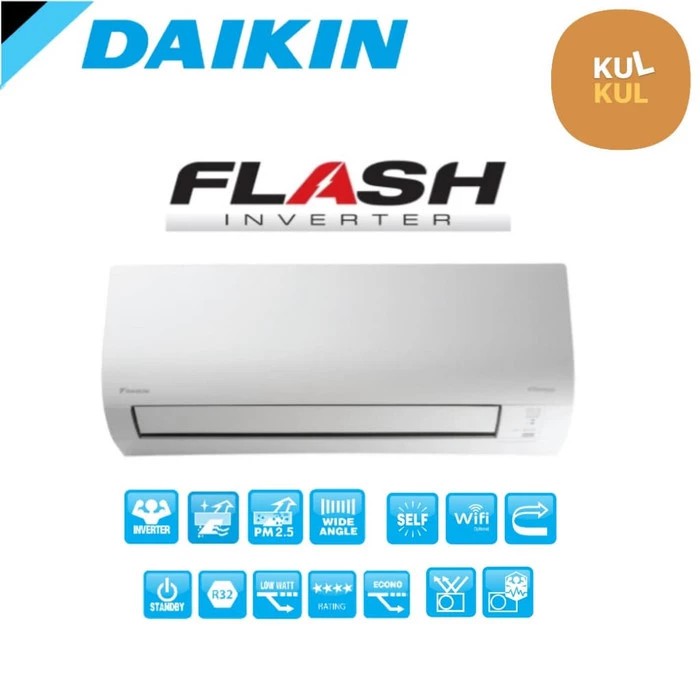 AC Daikin FTKQ15UVM4 - Flash Inverter 1/2 PK - R32.