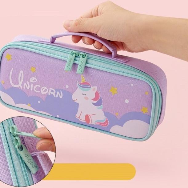

☑ Tempat Pensil / Angoo dreaming set Handbag Style Pencil Case Hand - PINK ➺