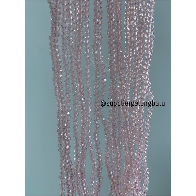 Crystal Ceko Doff 2mm PINK QUARTZ kristal kuarsa segi bahan craft acc