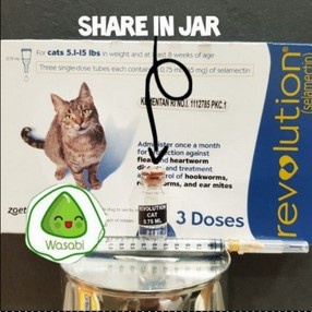 NEW SHARE IN JAR/REPACK Revolution cat blue adult obat kutu kucing dewasa