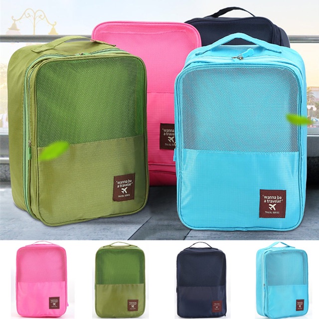 IMPORT Shoes Triple Organizer Tas Sepatu Organizer Size Besar Traveling Shoes Bag Triple