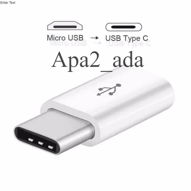 KONEKTOR / SAMBUNGAN KABEL / MICRO USB TO TYPE C / MICRO USB FEMALE TO TYPE C MALE ADAPTER NEW