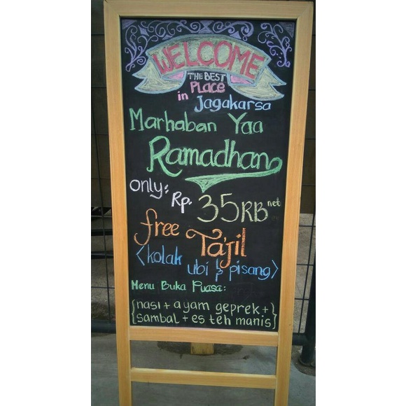 

Jual Papan Tulis Kapur Blackboard Standing 50*120cm