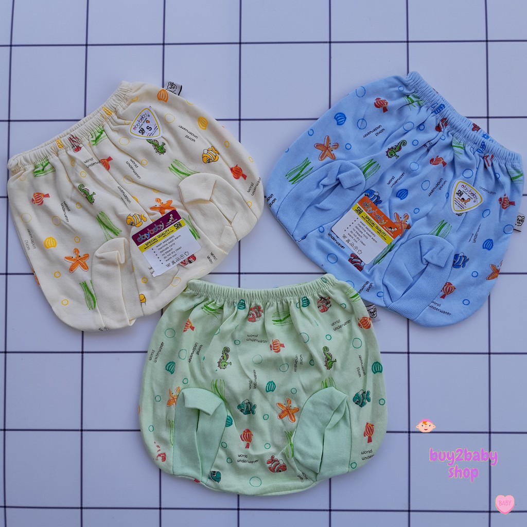 Celana bayi Abiy Baby model POP warna motif sablon Isi 6 PCS