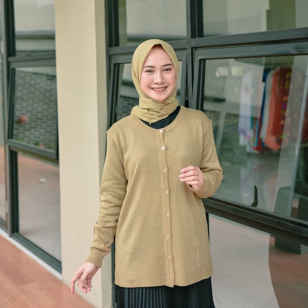 Nara Grosir - Kelly Button Outer l Cardigan Polos l Fashion Pria dan Wanita