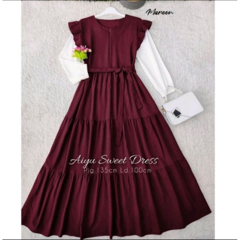 Dress Korean Style | Gamis Remaja | Gamis Terbaru 2021 | Gamis Termurah