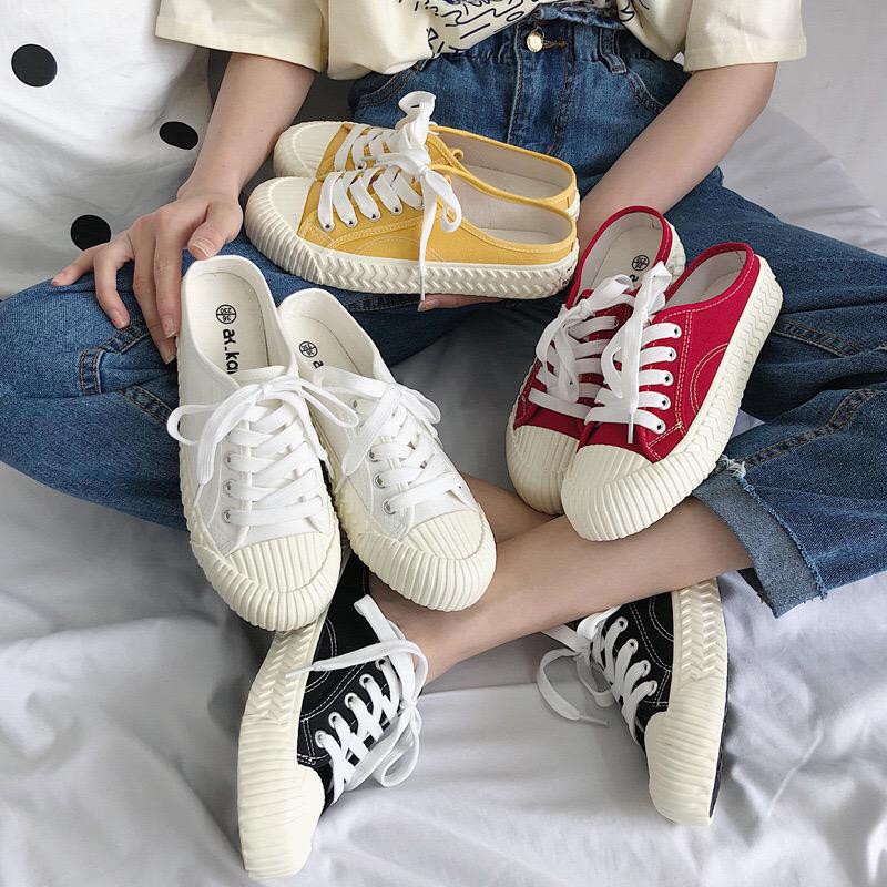 Free Box Sepatu NS8037 Sneakers Wanita Kasual Kekinian Import Sepatu Termurah