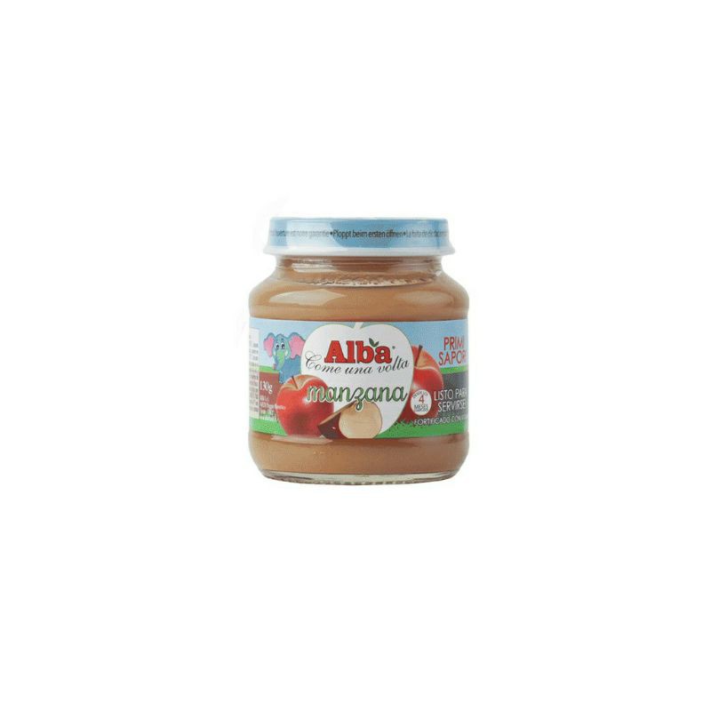 

Alba puree rasa buah apel / alba puree pisang selai