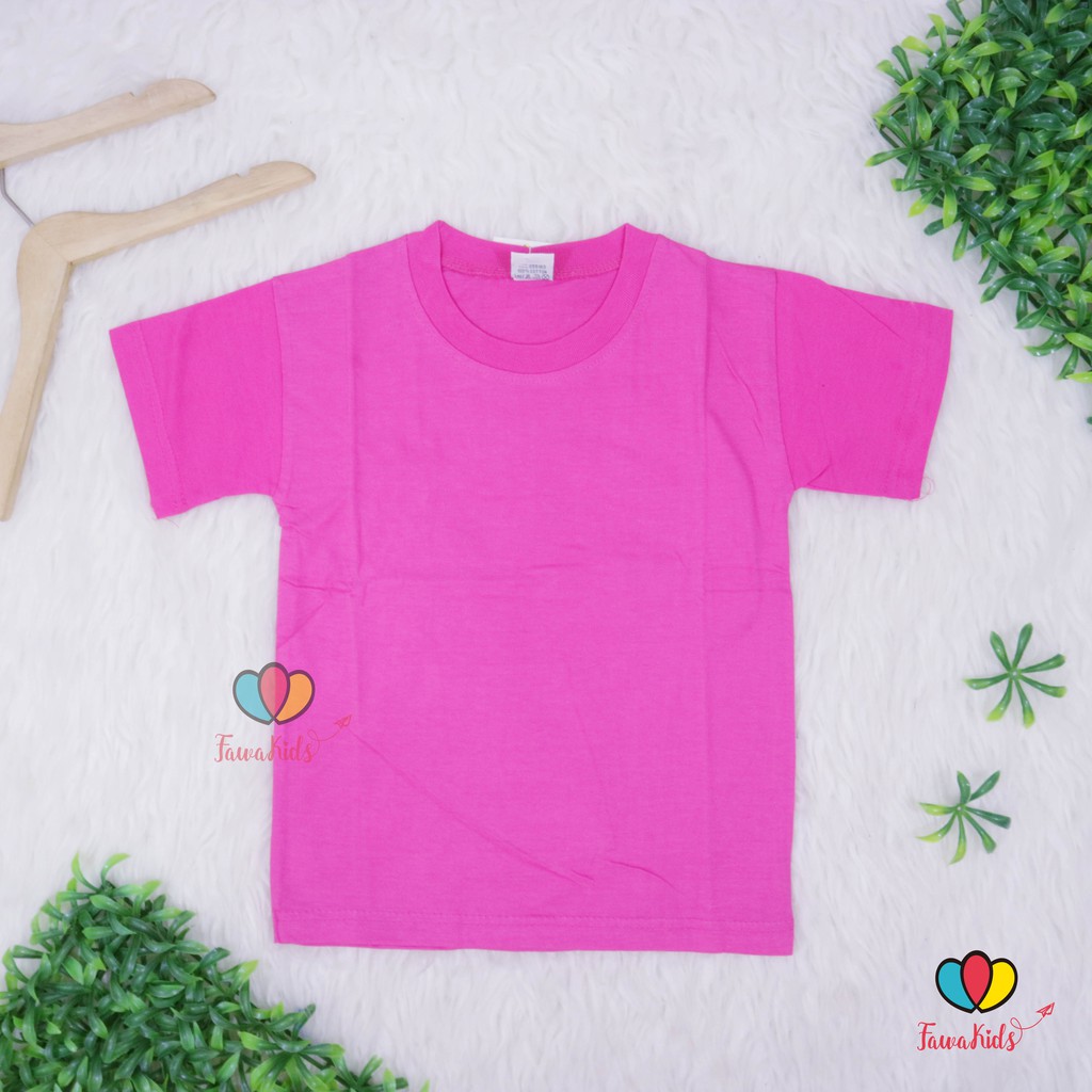 Kaos Polos Anak 2-10 tahun / Baju Anak Laki Perempuan Baju Murah Atasan Lengan Shirt Pendek Grosir