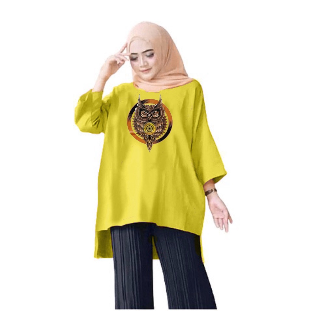 Tunik Atasan Muslim Burung Hantu 01 OWL Jumbo