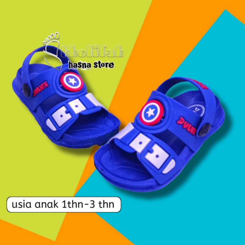 TERBARU SANDAL ANAK PRIA 1thn-3thn BINTANG SUPER HERO DULUX 362E