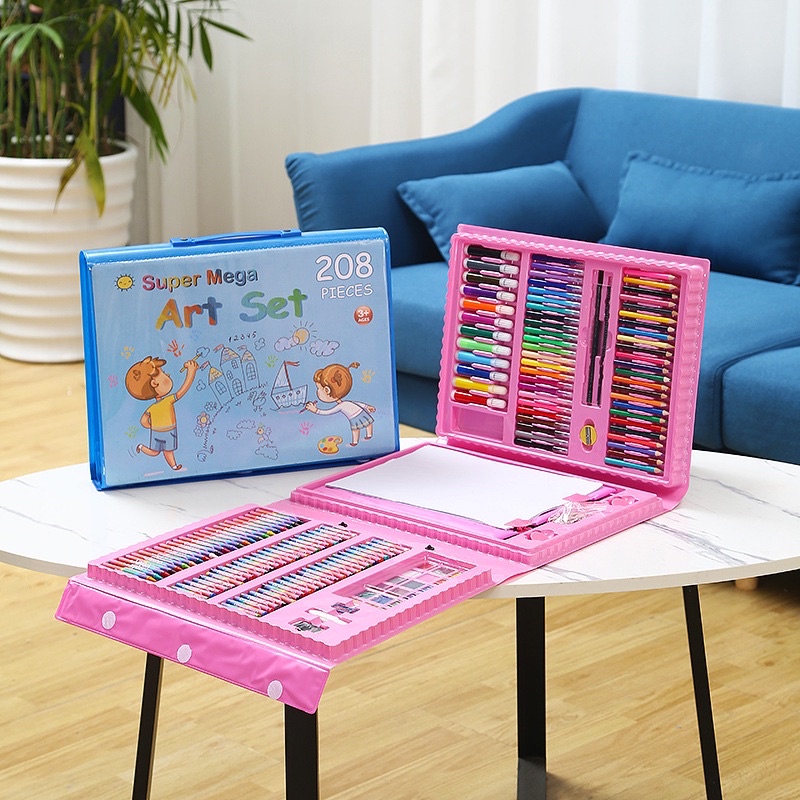 

MIX545 Crayon Anak 208pcs Set / Alat Melukis Anak Super Mega / Alat Menggambar Anak