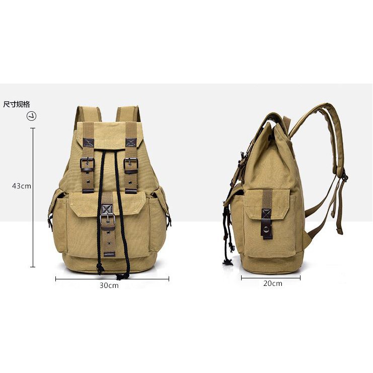Tas Ransel Kanvas Canvas Pria Import Backpack