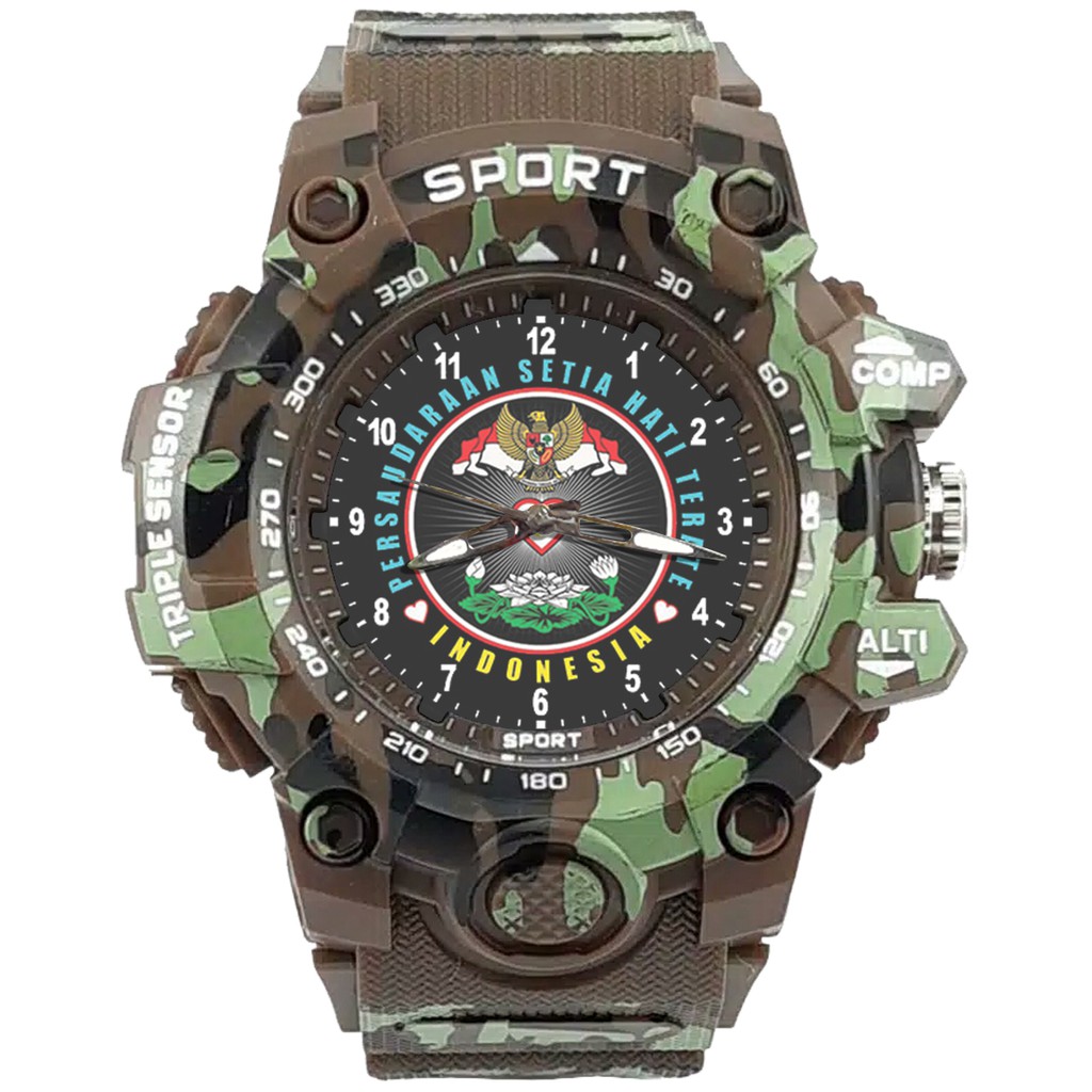 {Istimewa} Jam Tangan PERSAUDARAAN SETIA HATI TERATE - SH 16 Coklat Army Water Resistant