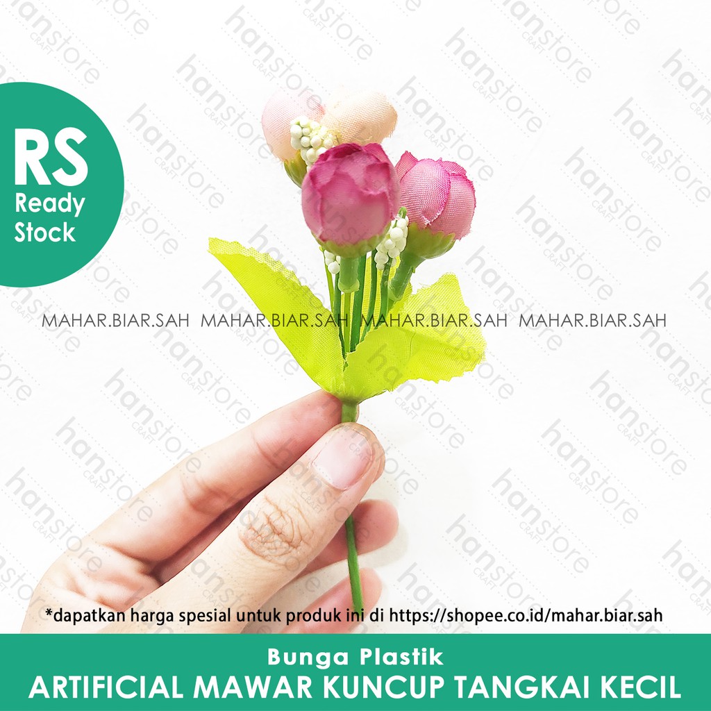 1 Pcs Bunga Artificial Mawar Kuncup Tangkai Kecil / bunga dekorasi mahar / bunga plastik / SHABBY-7