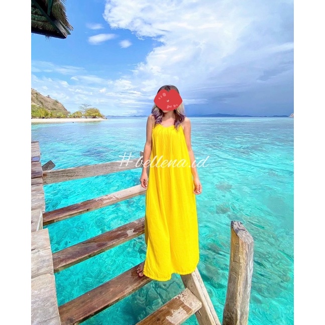 LONG DRESS POLOS / DRESS MENTOS / DRESS PANJANG POLOS / DRESS BALI PANTAI