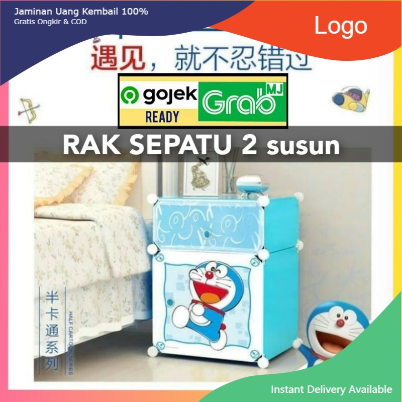Momo_shop88 RAK SEPATU KARAKTER 2 susun