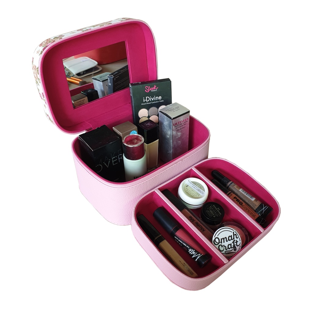 BABY PINK SHABY - Tas Make Up Pounch dan Kosmetik Cantik Beauty Case Cosmetic Organizer