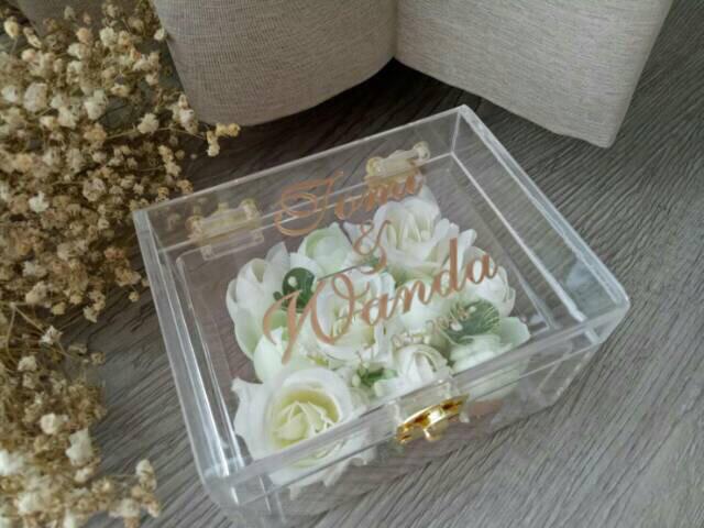 Terlaris Wedding Ring Box Biru/ Kotak Cincin