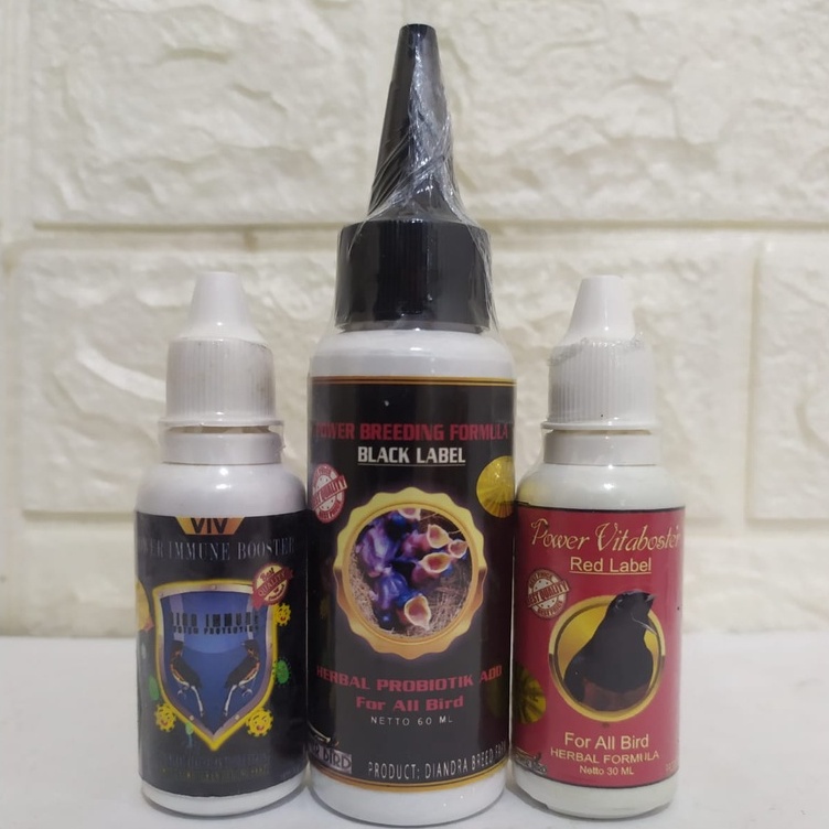 Paket Hemat black label dan Red label multivitamin breeding untuk ternak burung murai batu