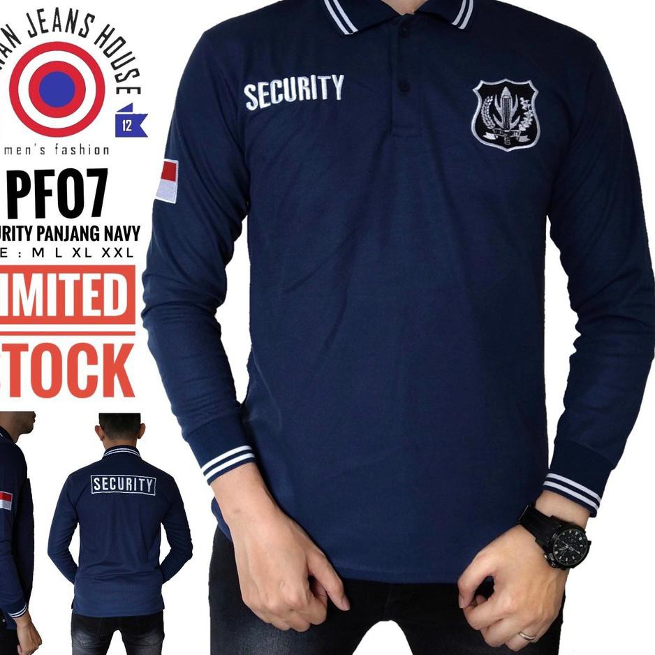 (TERBARU) KAOS SECURITY LENGAN PANJANG , BAJU SECURITY / SATPAM , KAOS POLO PRIA