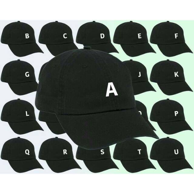 TERMURAH Topi Baseball cap Abjad Huruf Teks Alphabet Premium Quality Distro Clothing Baseballcap