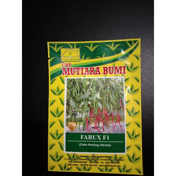Benih Bibit Cabe Keriting Mutiara Bumi Farux F1 (Exp Januari 2024)