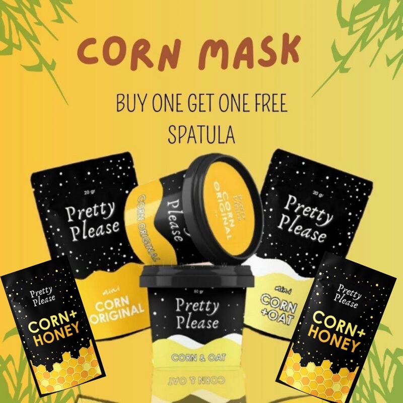 (STOKIES)✅ BPOM NEW VARIAN PRETTY PLEASE HONEY+CORN+OAT CORN ORIGINAL MASK  BY PREETY PLEASE