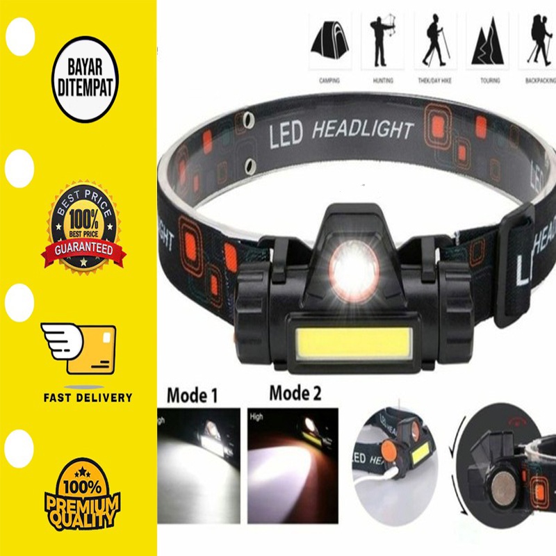 [BISA COD] SENTER KEPALA LED MINI POWER HIGH CAS XPE Super Terang Murah Headlamp COB Ls-101 SENTER KEMPING CAMPING Serbaguna