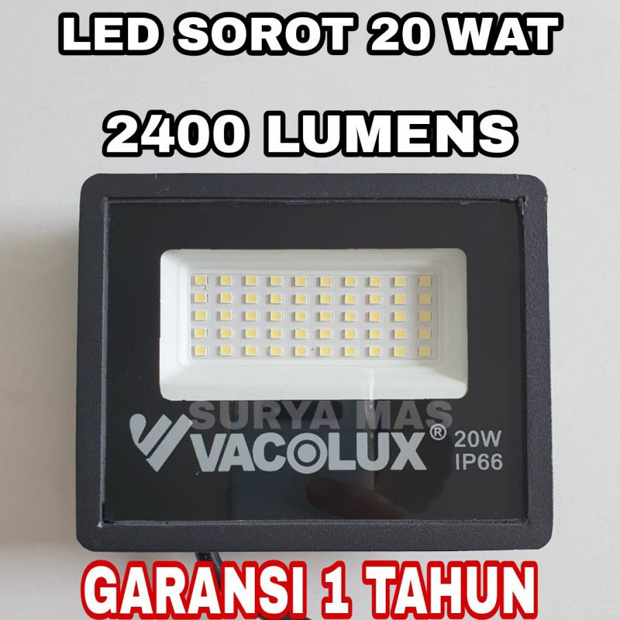 Vacolux Lampu Sorot 20 Watt Lampu Tembak Led Floodlight 20w Sorot