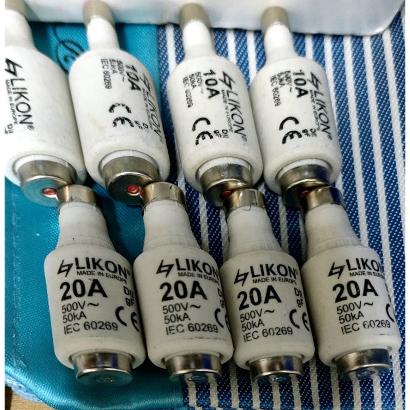 sekring batu botol likon 20a 20 a 500v 50ka iec 60269 fuse