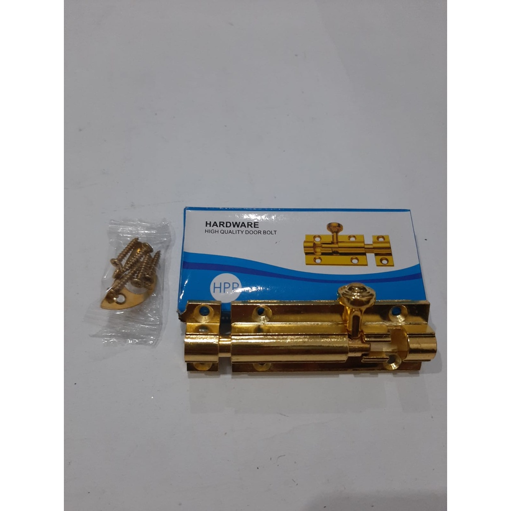 grendel slot pintu selot jendela HPP 3" kuning /Grendel Hpp