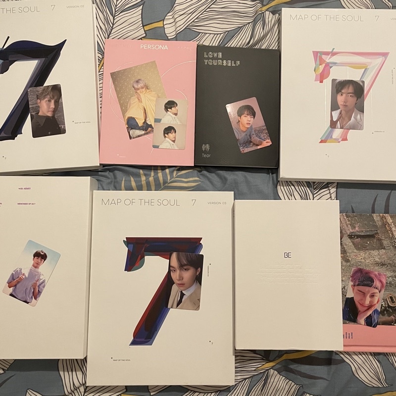 ALBUM FULLSET UNSEALED BTS MONSTA X SEVENTEEN (MOTS7, PERSONA, YNWA, BE LIMITED EDITION, LY TEAR)
